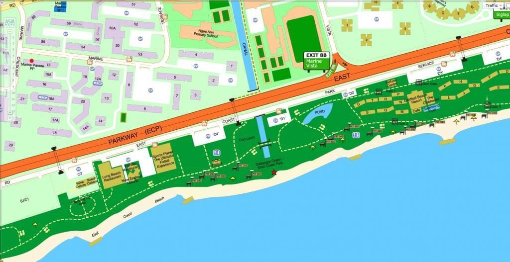 kat jeyografik nan bò solèy leve a depans park